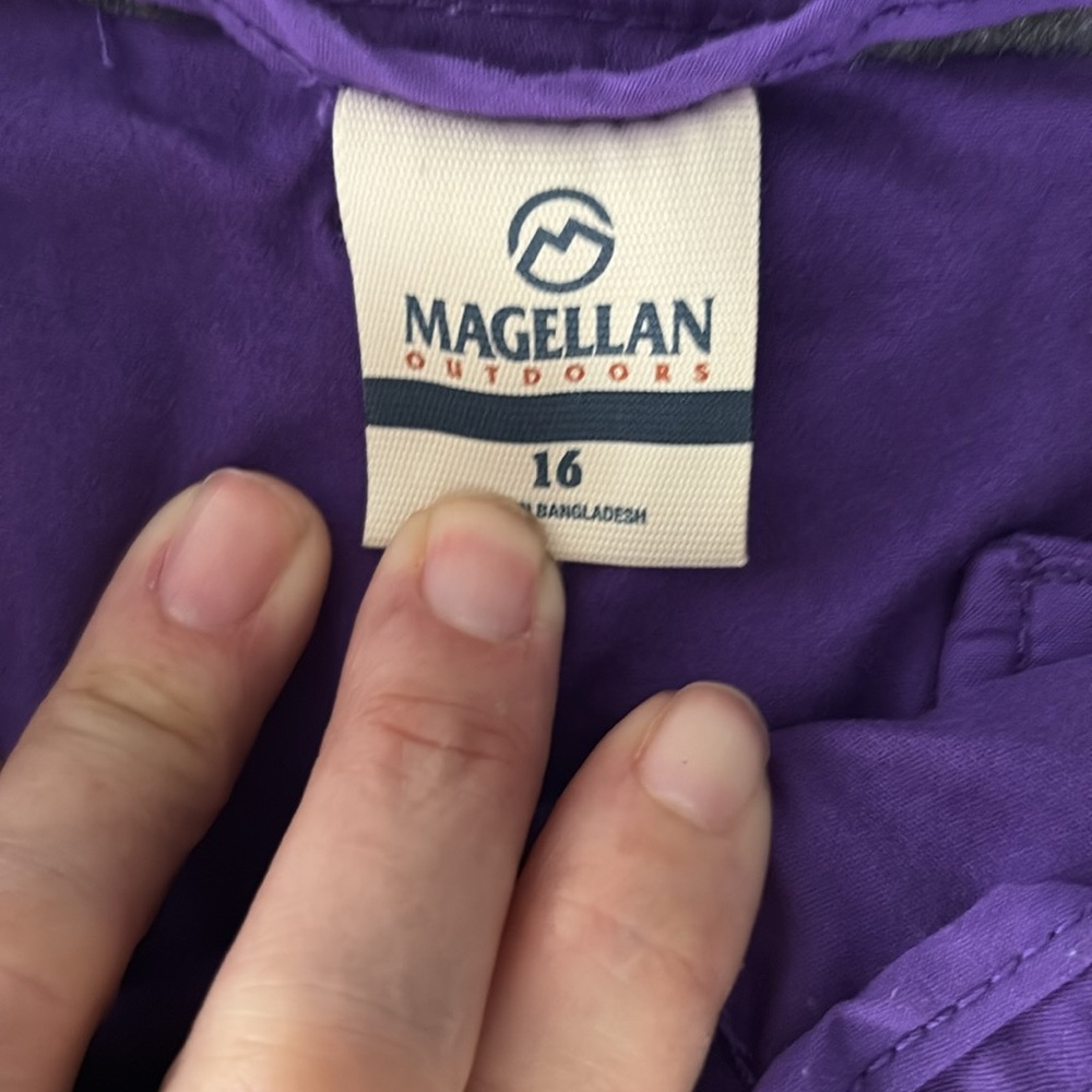 Magellan Outdoors Purple Patterned Women's Shorts - Picture 2 of 4